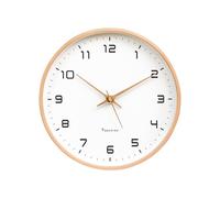 Ergocar Reloj De Pared, Moderno Reloj De Pared De Madera Redondo Silencioso, Funciona con Pilas.Decora Dormitorio, Salón, Entrada, Cocina, Oficina