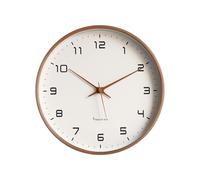 Ergocar Reloj De Pared, Moderno Reloj De Pared De Madera Redondo Silencioso, Funciona con Pilas.Decora Dormitorio, Salón, Entrada, Cocina, Oficina