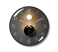 ErgoCar Reloj moderno y silencioso de metal Art Déco, adecuado para oficina, dormitorio, estudio y salón