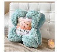 Ergocar Sherpa Manta, Esponjosa Ultrasuave Mantilla de Vellón de Leche, Ligera y Cálida Felpa Manta, Manta de Franela de Coral, para Sofá, Sillón, Cama, para Adultos y Niños