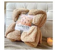 Ergocar Sherpa Manta, Esponjosa Ultrasuave Mantilla de Vellón de Leche, Ligera y Cálida Felpa Manta, Manta de Franela de Coral, para Sofá, Sillón, Cama, para Adultos y Niños