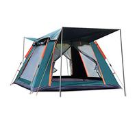 Ergocar Tienda de Campaña 3-4 Personas Tienda de Camping Ligero Impermeable Anti Viento Exteriores Tienda de Campaña para Senderismo Festival Camping Mochila (Verde, Vinilo)