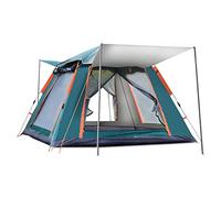 Ergocar Tienda de Campaña 3-4 Personas Tienda de Camping Ligero Impermeable Anti Viento Exteriores Tienda de Campaña para Senderismo Festival Camping Mochila (Verde, Pegamento de Plata)