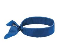 Ergodyne - 12399 Chill-Its 6702 Bandana de enfriamiento, Material incrustado de polímero evaporativo para Alivio de enfriamiento Azul sólido