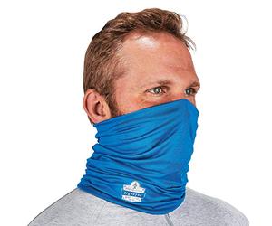 Ergodyne Chill-Its 6487 - Polaina refrescante para el cuello, múltiples maneras de llevar diadema o máscara facial, color azul