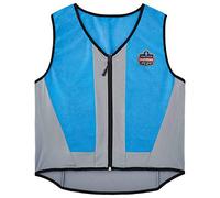 Ergodyne Chill-Its 6667 Wet Evaporative Cooling Vest, Zipper Closure Chaleco de refrigeración por evaporación húmeda-PVA-Cremallera, Azul, M Unisex Adulto