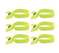 Ergodyne Chill Its 6700 - Bandana refrescante, cristales de polímero evaporativo para alivio refrescante, lazo para un ajuste ajustable, paquete de 6