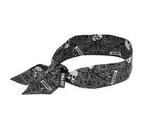Ergodyne Chill-its 6700 Evaporative Polymer Cooling Bandana - Tie Closure, Skulls