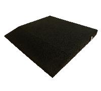 ErgoFloor - ErgoPlay Impact Azulejos De Goma / Alfombra De Caída Rampa 500x500x45 mm Negro