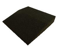 ErgoFloor - ErgoPlay Impact Azulejos De Goma / Alfombra De Caída Rampa 500x500x90 mm Negro