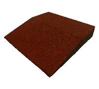 ErgoFloor - ErgoPlay Impact Azulejos De Goma / Alfombra De Caída Rampa 500x500x90 mm Rojo