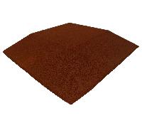 ErgoFloor - ErgoPlay Impact Baldosas de goma / Alfombra de caída - Esquina 500x500x60 mm Rojo