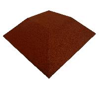 ErgoFloor - ErgoPlay Impact Baldosas de goma / Alfombra de caída - Esquina 500x500x75 mm Rojo