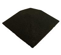 ErgoFloor - ErgoPlay Impact Baldosas de goma / Alfombra de caída - Esquina 500x500x90 mm Negro