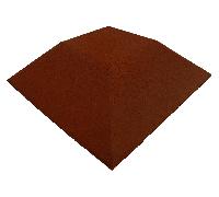 ErgoFloor - ErgoPlay Impact Baldosas de goma / Alfombra de caída - Esquina 500x500x90 mm Rojo