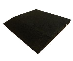 ErgoFloor - ErgoPlay Impact Baldosas de goma / Alfombra de caída - Rampa 500x500x45 mm Negro