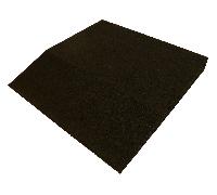 ErgoFloor - ErgoPlay Impact Baldosas de goma / Alfombra de caída - Rampa 500x500x60 mm Negro