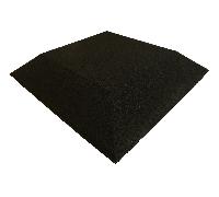 ErgoFloor - ErgoPlay Impact Baldosas de goma / Alfombras de caída - Esquina 500x500x45 mm Negro