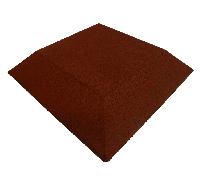 ErgoFloor - ErgoPlay Impact Baldosas de goma / Alfombras de caída - Esquina 500x500x45 mm Rojo