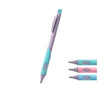 ErgoLine Pastel Kids - Portaminas HB 2,0 mm con sacapuntas (1 unidad, con guía de minas retráctil), lápiz para oficina, escuela y hobby, lápiz de mina para dibujar, esbozar y escribir, surtido