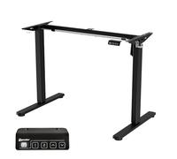 ERGOMAKER Escritorio Eléctrico Regulable en Altura,Soporte de Escritorio, sin Tablero, Entre 71-118 cm,Estructura de Escritorio de pie con Gancho y función de Memoria Negro