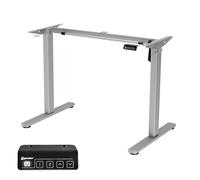 ERGOMAKER Escritorio Eléctrico Regulable en Altura,Soporte de Escritorio, sin Tablero, Entre 71-118 cm,Estructura de Escritorio de pie con Gancho y función de Memoria Gris