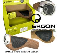 Ergon GP1-L Grips de Bicicleta con Cambio Nexus, Negro, Corcho