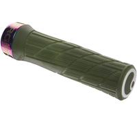 Ergon Grips Technical-GE1 EVO Factory Slim Verde/Collares Oil Slick Manillar Bicicleta Adulto Unisex Talla Única