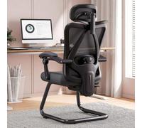 Ergonomía Silla de Oficina con Base Tipo Trineo Respaldo Alto Silla de Oficina de Malla Ajustable Soporte Lumbar Transpirable Fácil Montaje