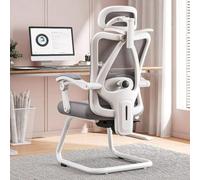 Ergonomía Silla de Oficina con Base Tipo Trineo Respaldo Alto Silla de Oficina de Malla Ajustable Soporte Lumbar Transpirable Fácil Montaje