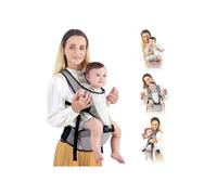 Ergonomic baby carrier with hip seat, lightweight and breathable, made of pure cotton, for babies and children from 3 to 36 months
