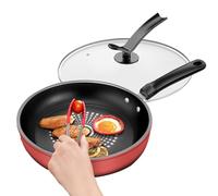 Ergonomic Cooking Skillet | Kitchen Tool For Breakfast Pancake Dinner Steak Snacks | Non Stick Frying Cooking Skillet | Omelet Pan Nonstick | Induction Cookers Pan With Lid,
