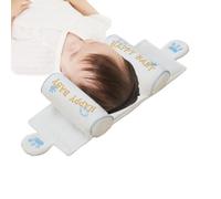 Ergonomic Flat Head Prevention Pillow - 12.6x7.09-Inch Breathable Cotton Head Support Cushion | Machine Washable Infant Shaping Pad For Strollers, Car Seats, And Cribs