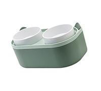 Ergonomic Kitten Bowl - Reusable Cat Bowl | Sturdy Cats Feeder with Pets Supply, Feeding Bowls for Animals, Mealtime Cat Item, Raised Pet Bowls Double Basin Meal Station for Animals Use