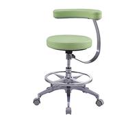 Ergonomic Medical Doctor Stool, Swivel Stools With Wheels Height Adjustable Rolling With 360 Degree Rotation Armrest Spa Stool Backrest, LJJY-KK