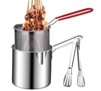 Ergonomic Mini Fryer, Pot Japanese-Style Oil-Saving, Small Fryer Garden