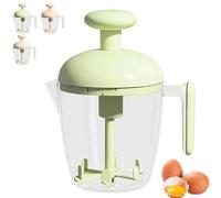 Ergonomic Multi-Blade Manual Egg Mixer, Press the Egg Beater Cup, New Semi-Automatic Rotating Eggs Whisk, Cooking & Kitchen Mixing Tool, for Baking, Kitchen Mixing Tool, Gadgets (Green)