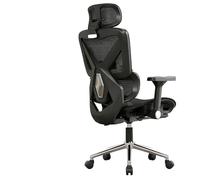 Ergonomic Office Chair Desk Chair Computer Chairs Dual Back Design Adaptive Lumbar 145° Leaning Back Comfortable Prolonged Sitting(Nylon Feet/Black Mesh Seat Cushion)
