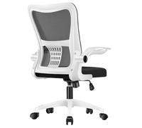 Ergonomic Office Chair High Back Desk Chair 3D Lumbar Support Headrest Armrest Computer Chairs Gaming Esports Chairs Suitable Work Family(Nylon Feet/White Frame Black Mesh)