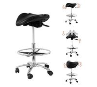 Ergonomic Split Style Saddle Stool Rolling Stool Dentist Chair Swivel Stool, Medical Dental Stool Height Adjustable For Hospital Laboratory Salon Office Home, LJJY-KK