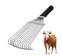 Ergonomic Steel Cashmere Wool Dematting Comb | Livestock Shedding Rake | Horse Mane Undercoat Rakes | Livestock Grooming Rake For Sheep Cow Goat Animals Pets