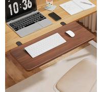 Ergonómica Bandeja Extensora De Escritorio 40 * 20cm Estante De Soporte De Brazo De Montaje En Mesa, Plataforma Plegable De 90, Abrazadera En Reposabrazos De Computadora para(Teak Color,60 * 25cm)