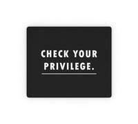 Ergonómico Alfombrilla de Ratón, Camiseta Retro de Apoyo para Fiestas para Mujer. Comprueba Tus privilegios. Alfombrilla Antideslizante Mousepad 25X30cm para Ratón Jugadore Juegos