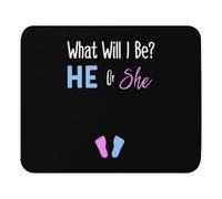 Ergonómico Alfombrilla de Ratón, ¿Qué seré? Él o Ella Revelación de género Alfombrilla Eco-Friendly Mousepad 25X30cm para Juegos Laptop Trabajo