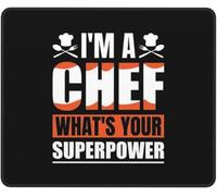 Ergonómico Alfombrilla de Ratón, Soy Chef. ¿Cuál es tu Superpoder?, Antideslizante Alfombrilla Ratón, Gaming Mouse Pad, 25X30cm, Jugadore, Trabajo, PC
