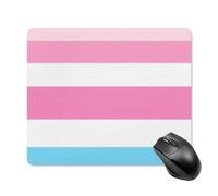 Ergonómico Alfombrilla Gaming Bandera Libre del Orgullo Trans 25X30Cm, Alfombrilla De Ratón Bordes Cosidos Mousepad para Laptop Oficina Ordenador