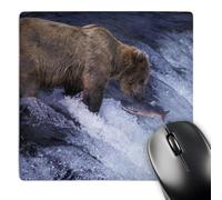 Ergonómico Alfombrilla Ratón Parque Nacional Katmai De Alaska, Brooks Falls, Oso Pardo, Paul Souders 25X30Cm, Alfombrilla De Ratón Mouse Mat para Jugadore Ordenador Trabajo