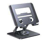 Ergonomischer Laptopständer aus Aluminiumlegierung 17x15x11,5cm - Verstellbarer & rotierender Notebookhalter mit rutschfester Silikonauflage | Faltbarer Laptop-Stand für Schreibtisch, Reisen & Office
