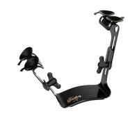 Ergoplay soporte para guitarra Michael Tröster - ayuda ergonómica para tocar guitarra clásica - regulable en altura e inclinación - con ventosas y láminas protectoras - para jugadores altos - negro