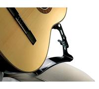 Ergoplay soporte para guitarra Tappert compacto - ayuda ergonómica para guitarras estrechas y pequeñas - regulable en altura e inclinación - negro - con ventosas